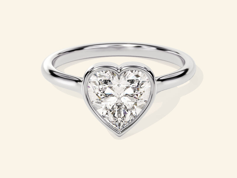 Bezel Heart Engagement Ring