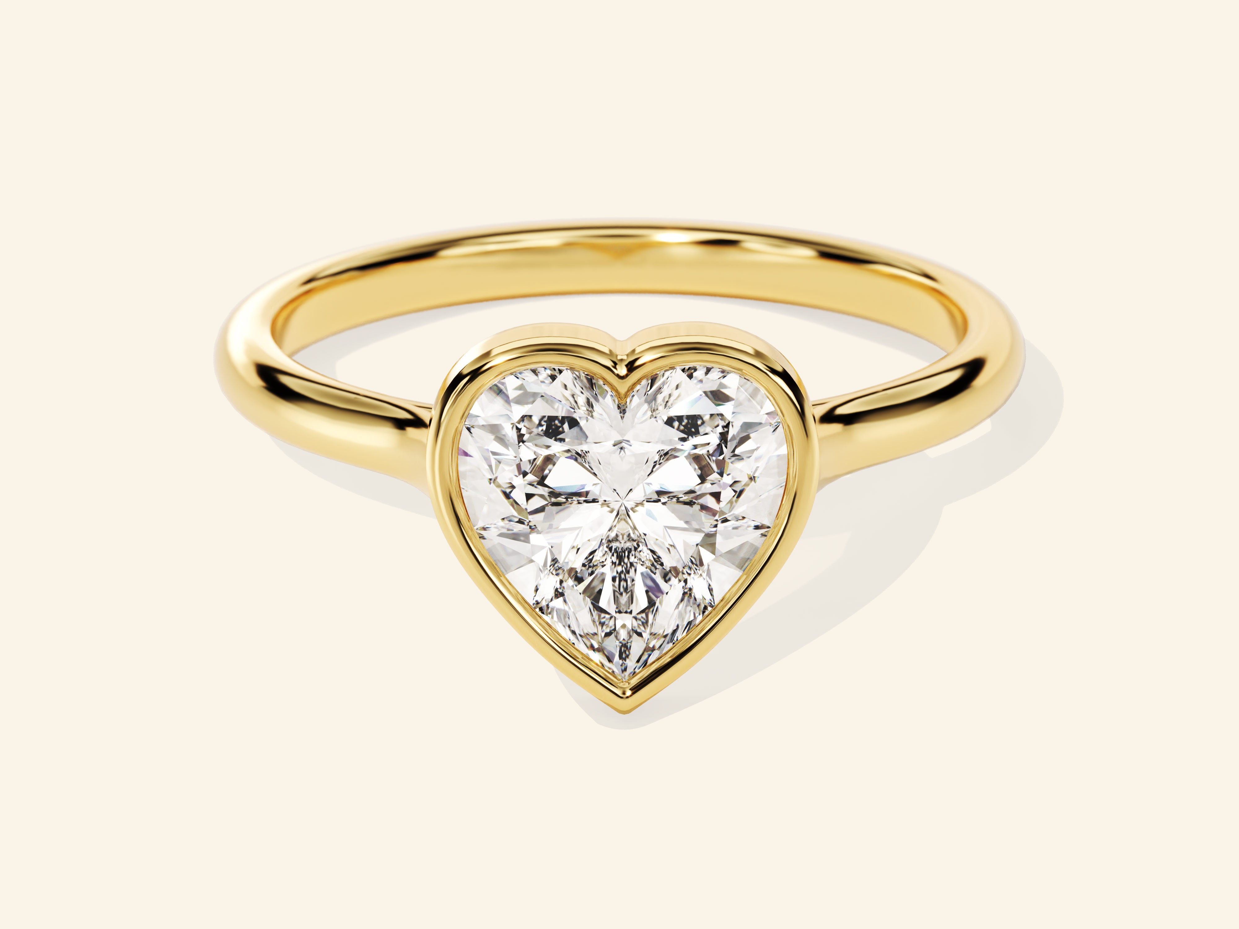 Bezel Heart Engagement Ring
