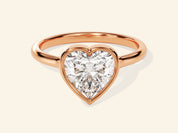 Bezel Heart Engagement Ring