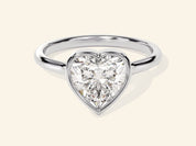 Bezel Heart Engagement Ring