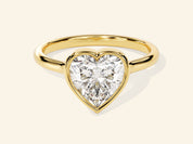 Bezel Heart Engagement Ring