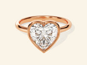 Bezel Heart Engagement Ring
