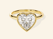 Bezel Heart Engagement Ring