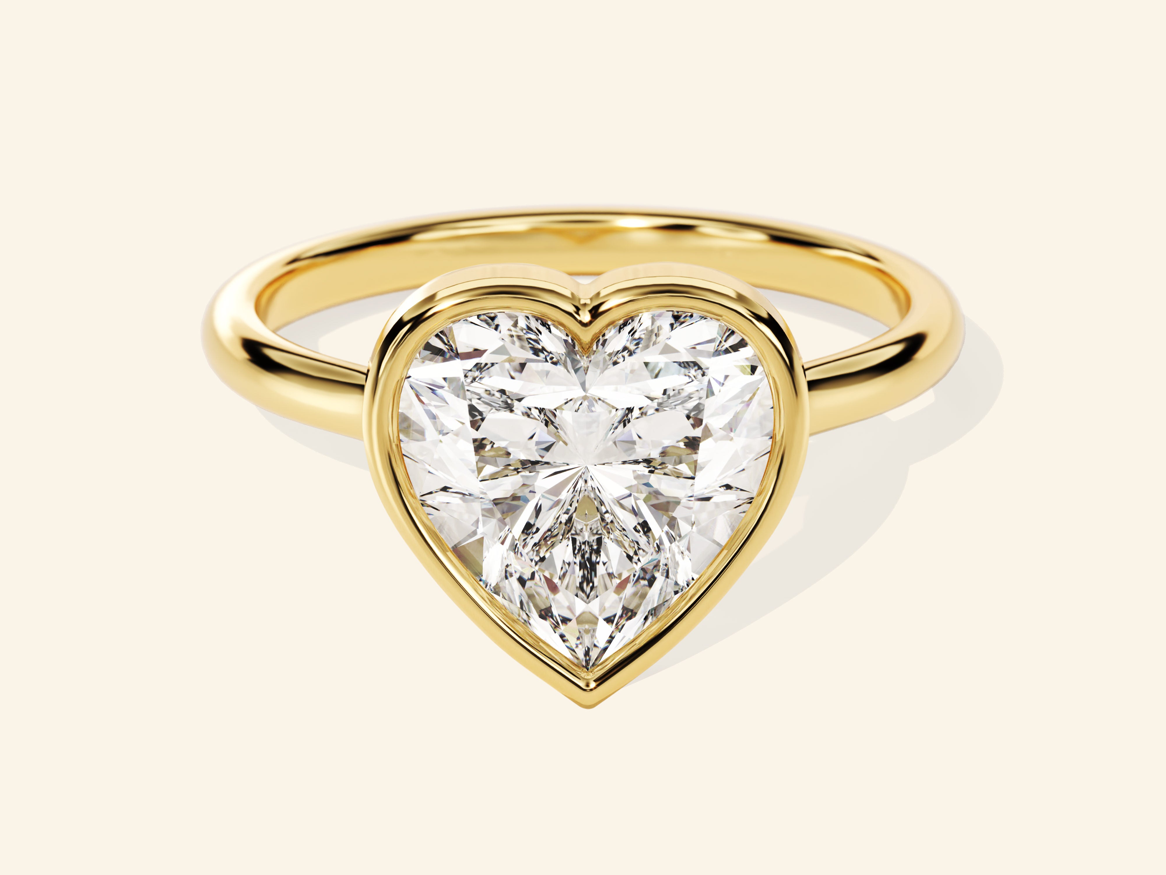 Bezel Heart Engagement Ring