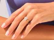 Bezel Heart Engagement Ring