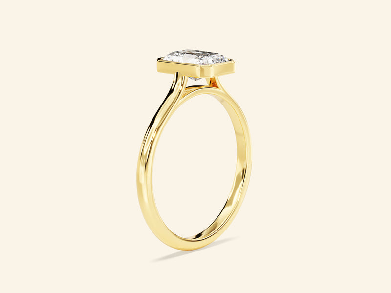 Bezel Radiant Engagement Ring