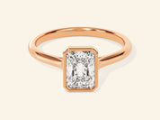 Bezel Radiant Engagement Ring