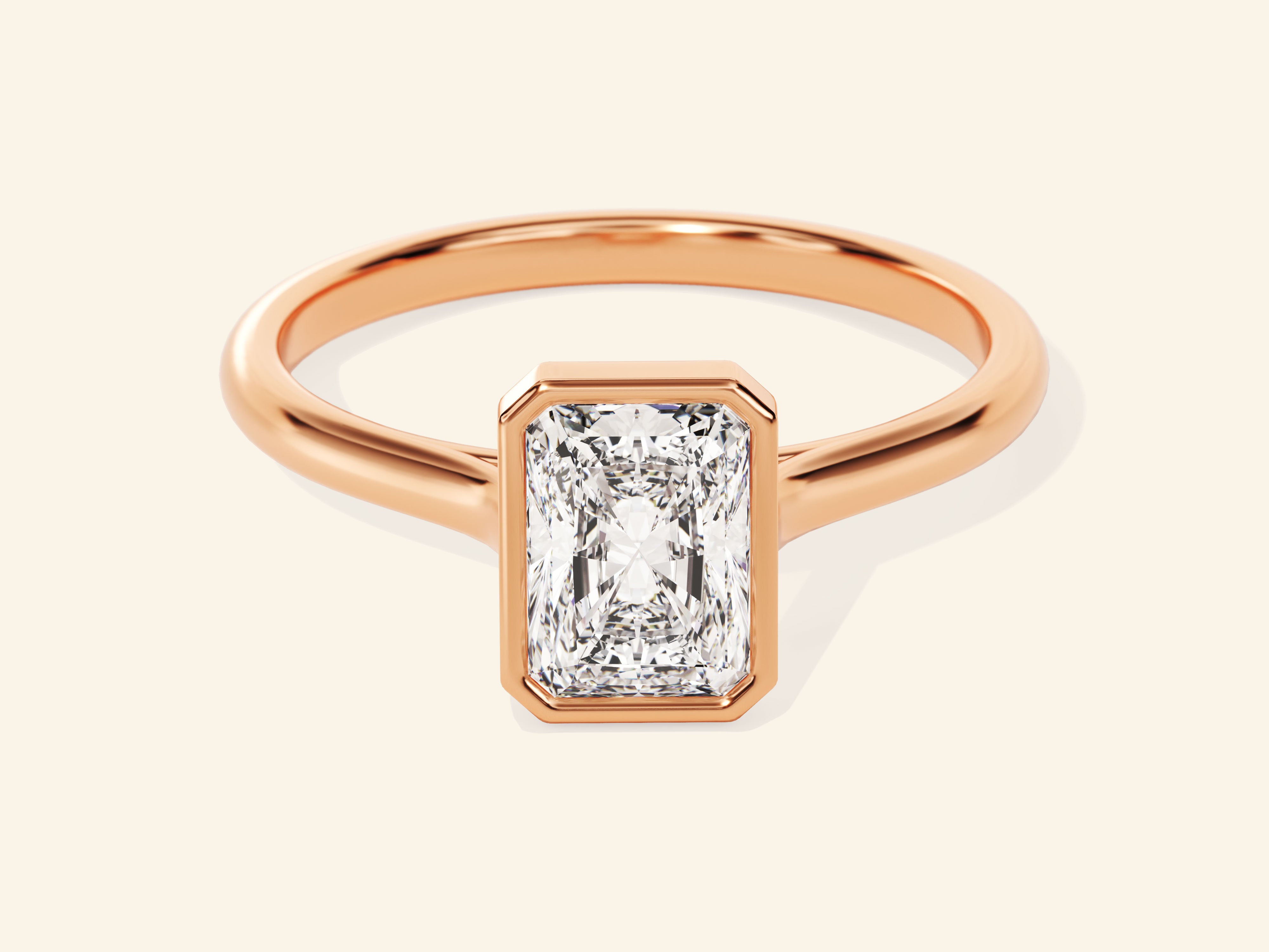 Bezel Radiant Engagement Ring