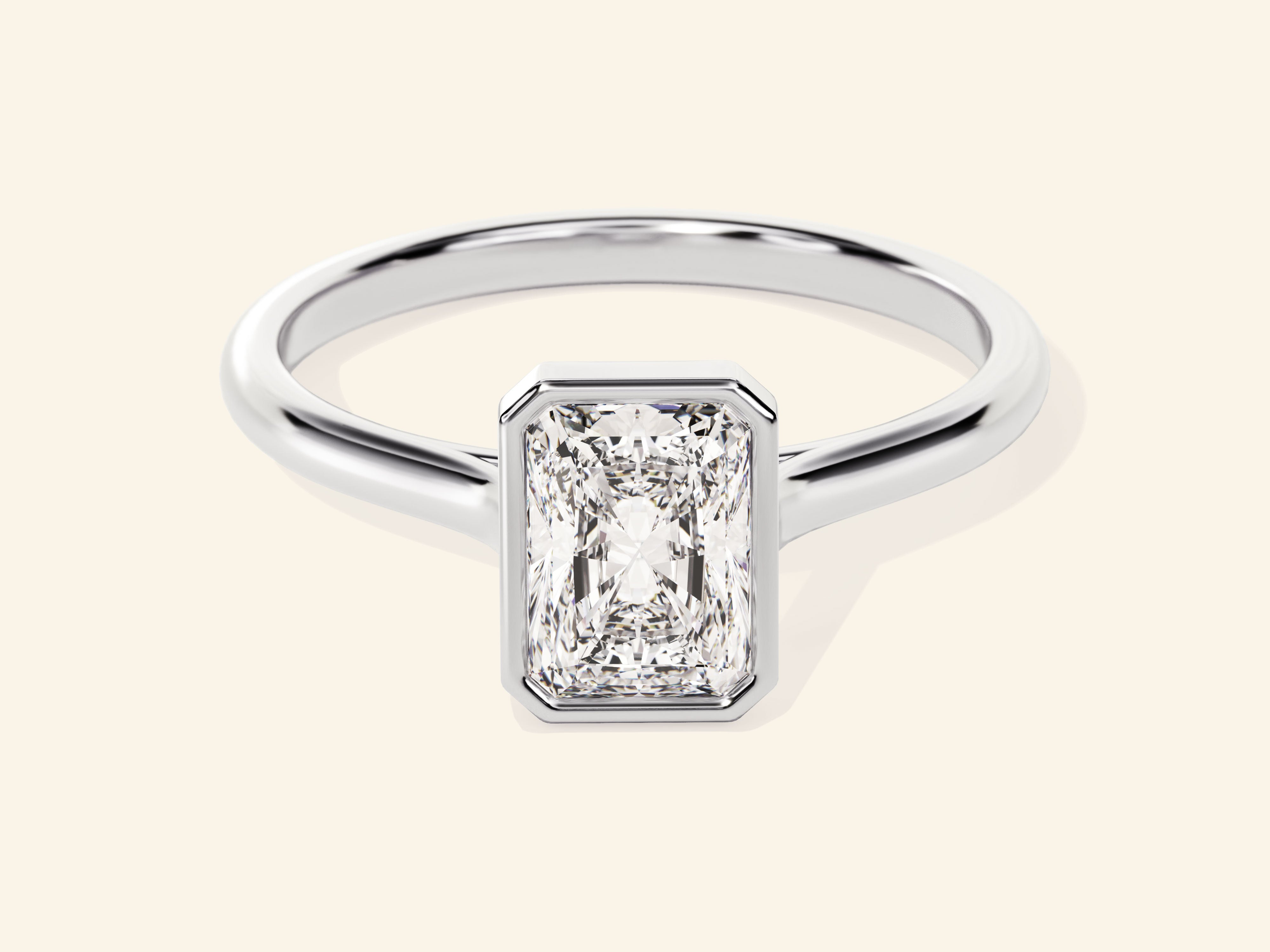 Bezel Radiant Engagement Ring