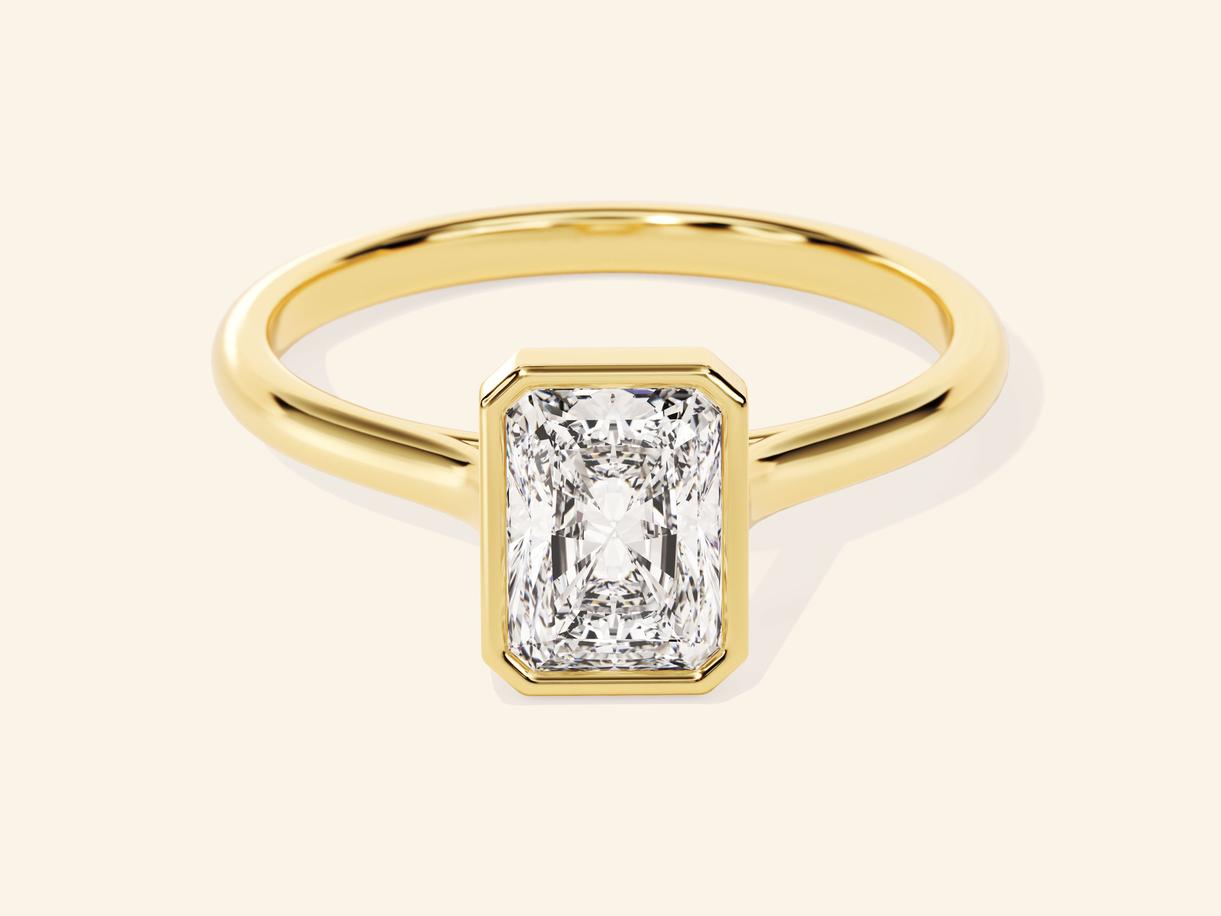 Bezel Radiant Engagement Ring