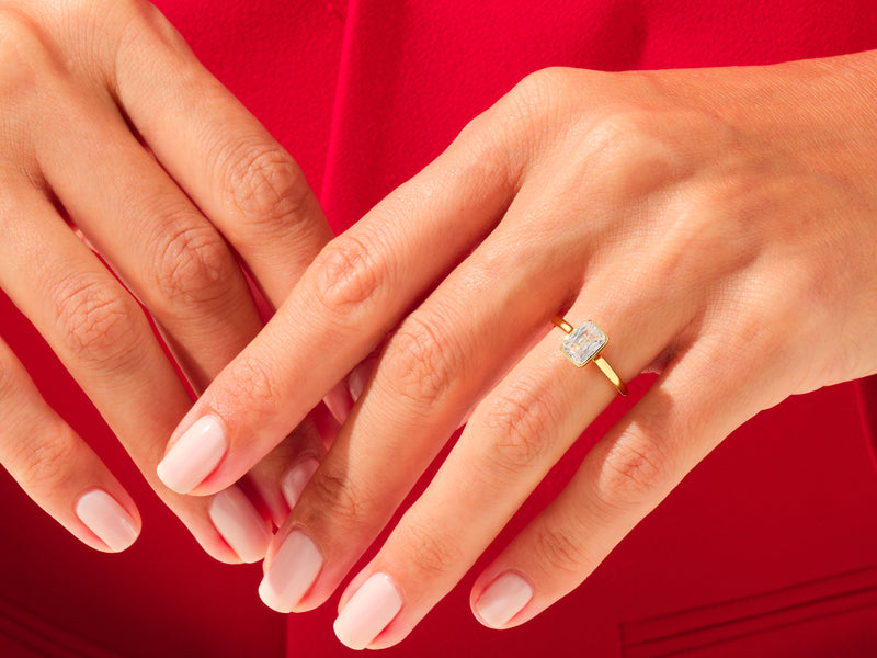 Bezel Radiant Engagement Ring