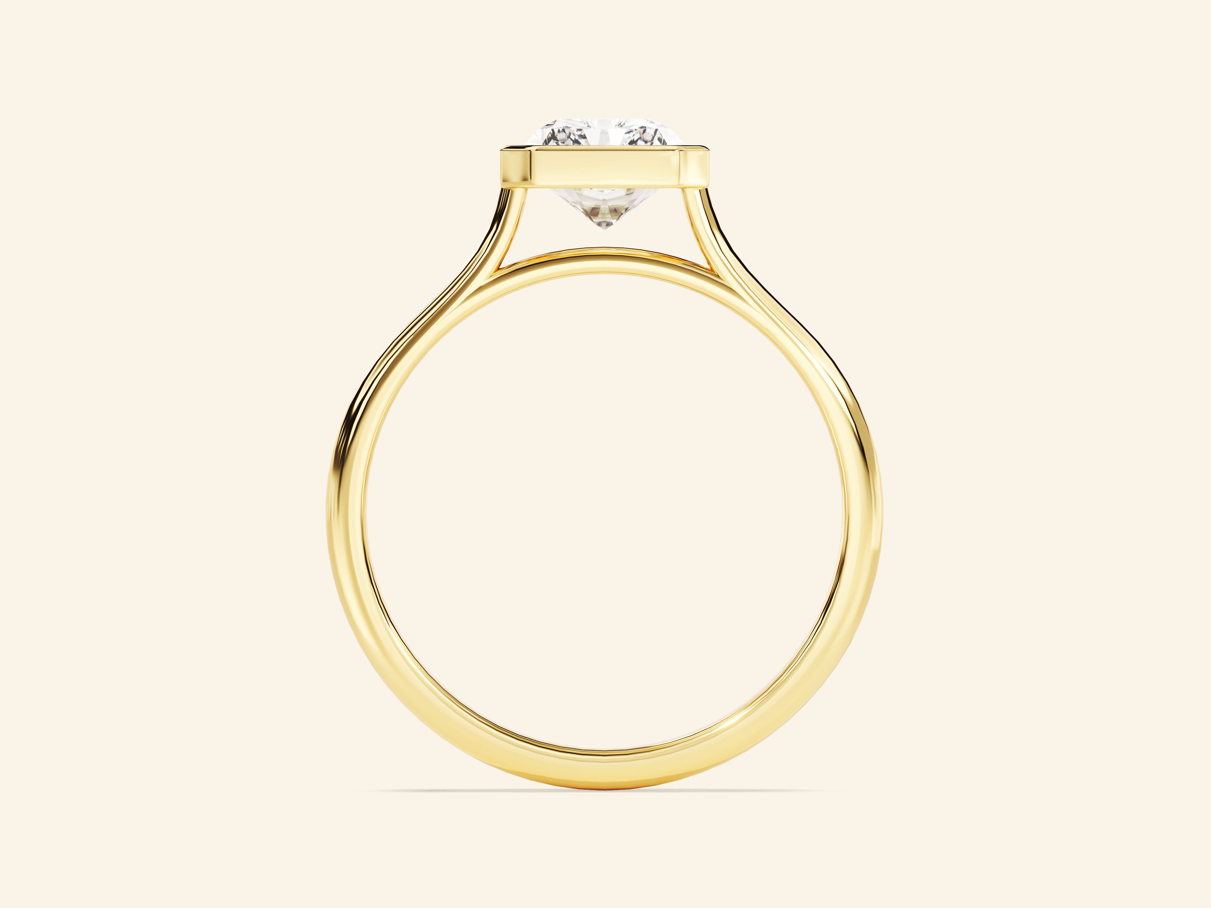 Bezel Radiant Engagement Ring