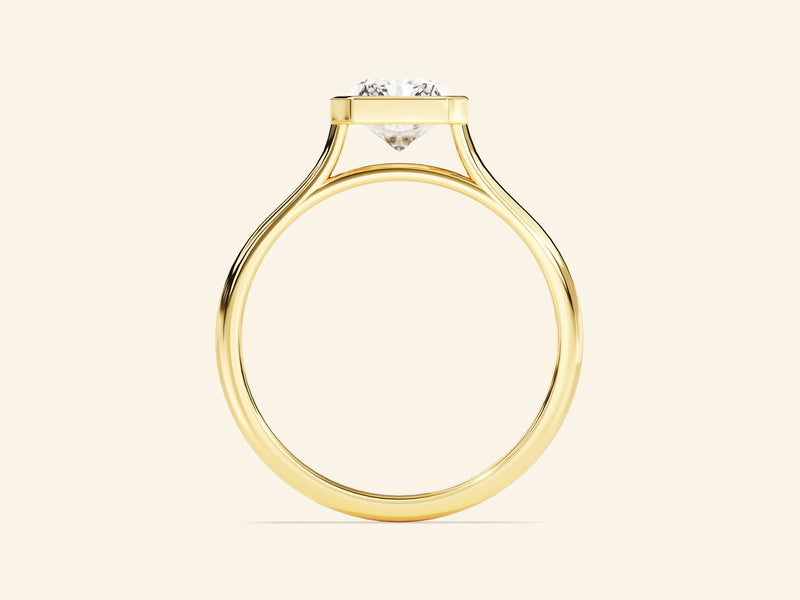 Bezel Radiant Engagement Ring