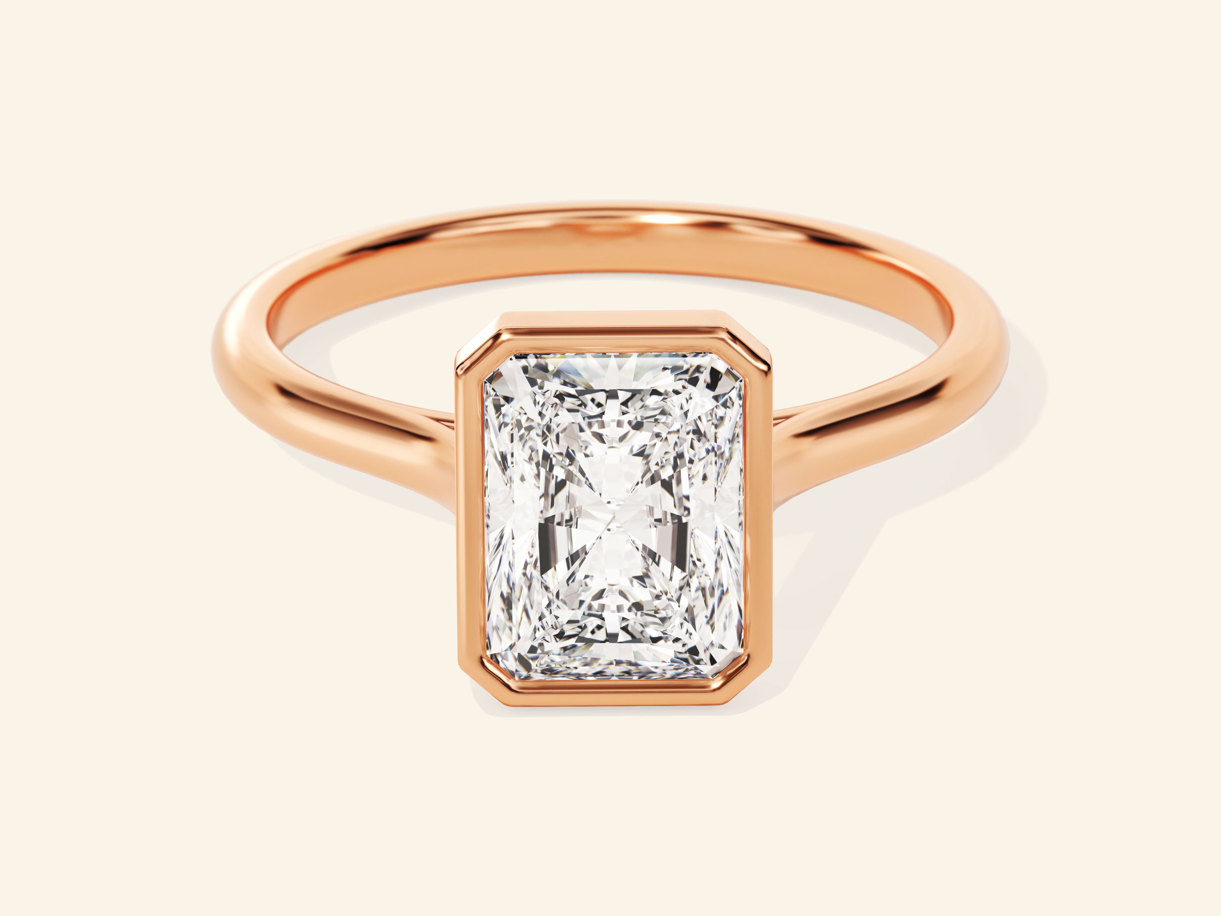 Bezel Radiant Engagement Ring