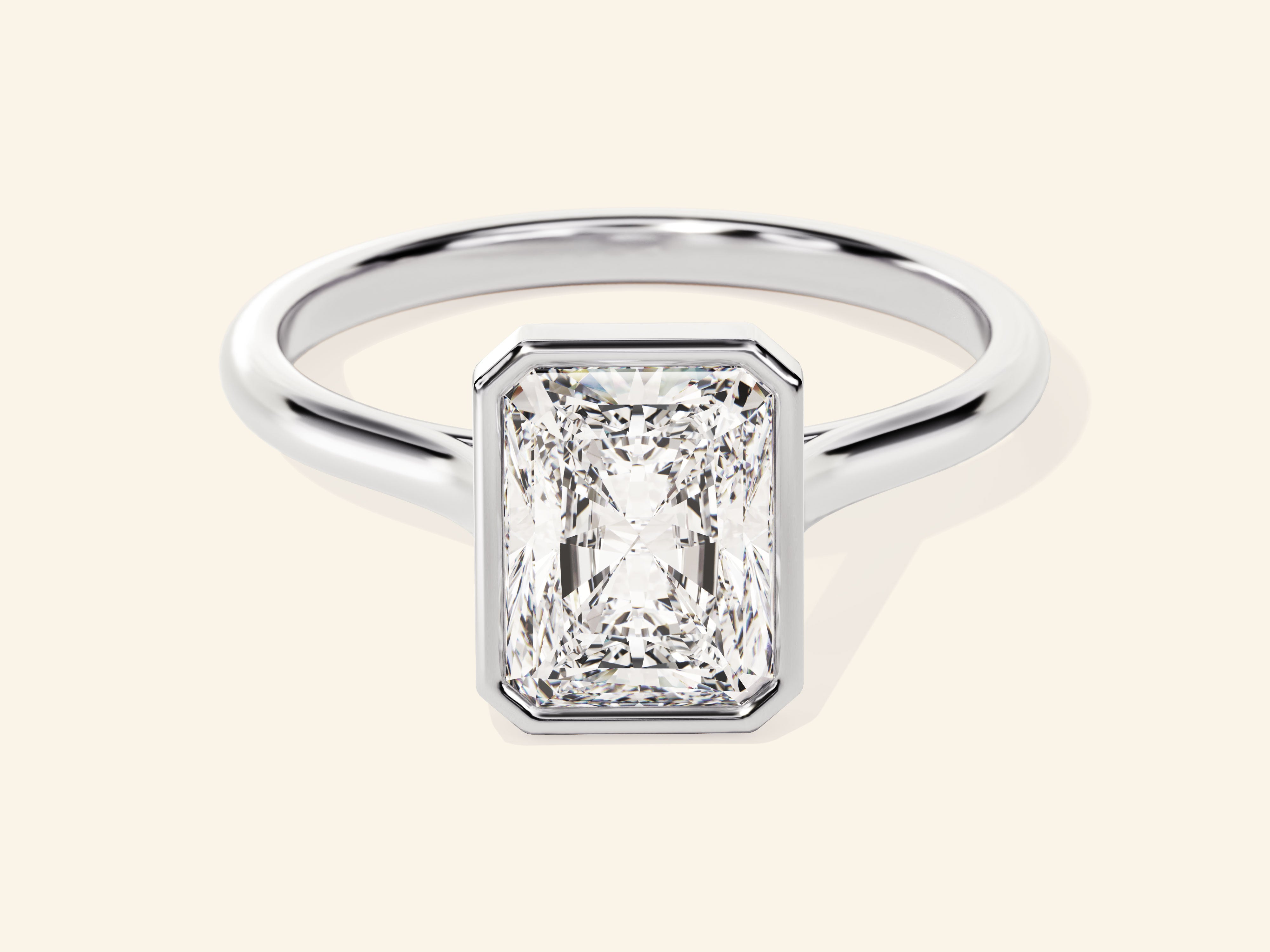 Bezel Radiant Engagement Ring