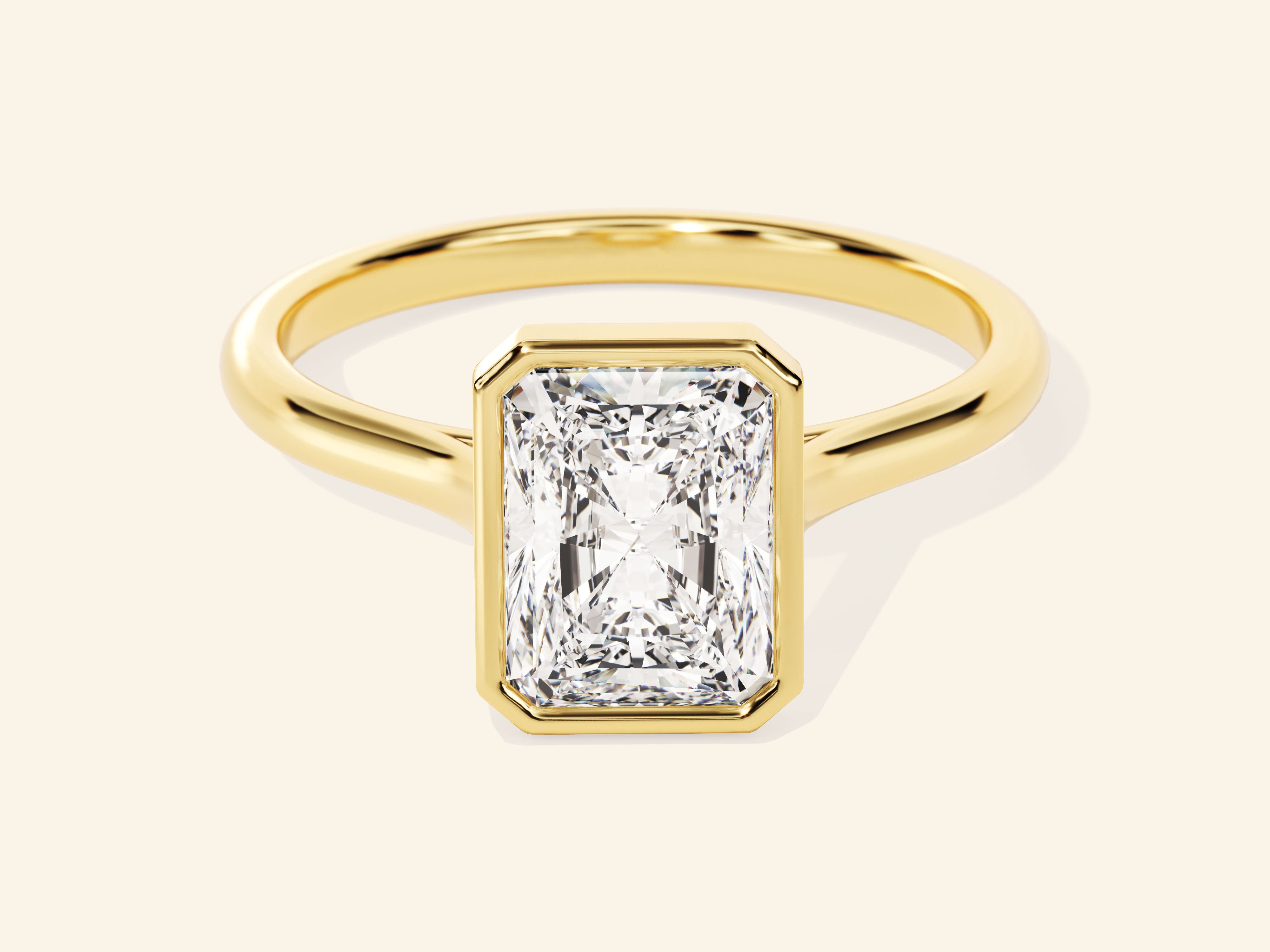 Bezel Radiant Engagement Ring