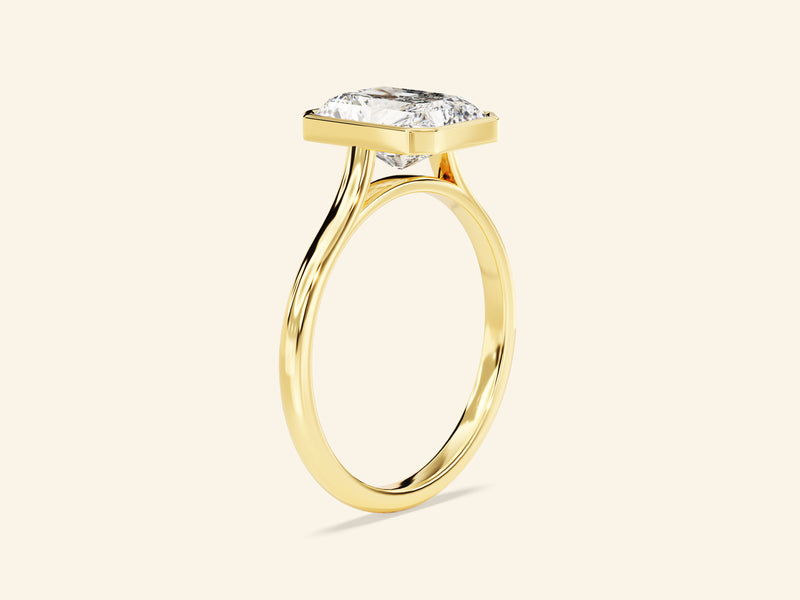Bezel Radiant Engagement Ring