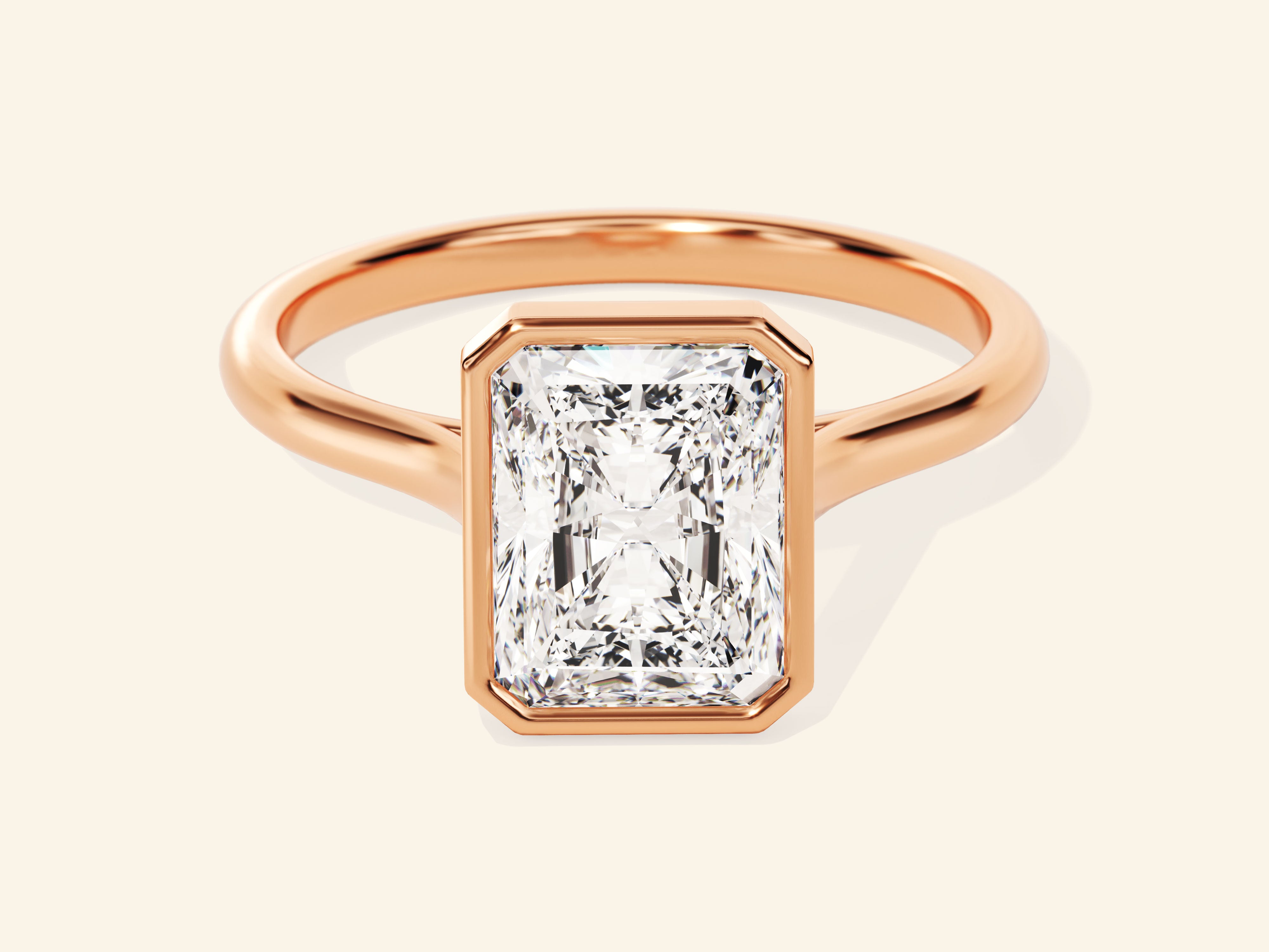 Bezel Radiant Engagement Ring