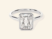 Bezel Radiant Engagement Ring