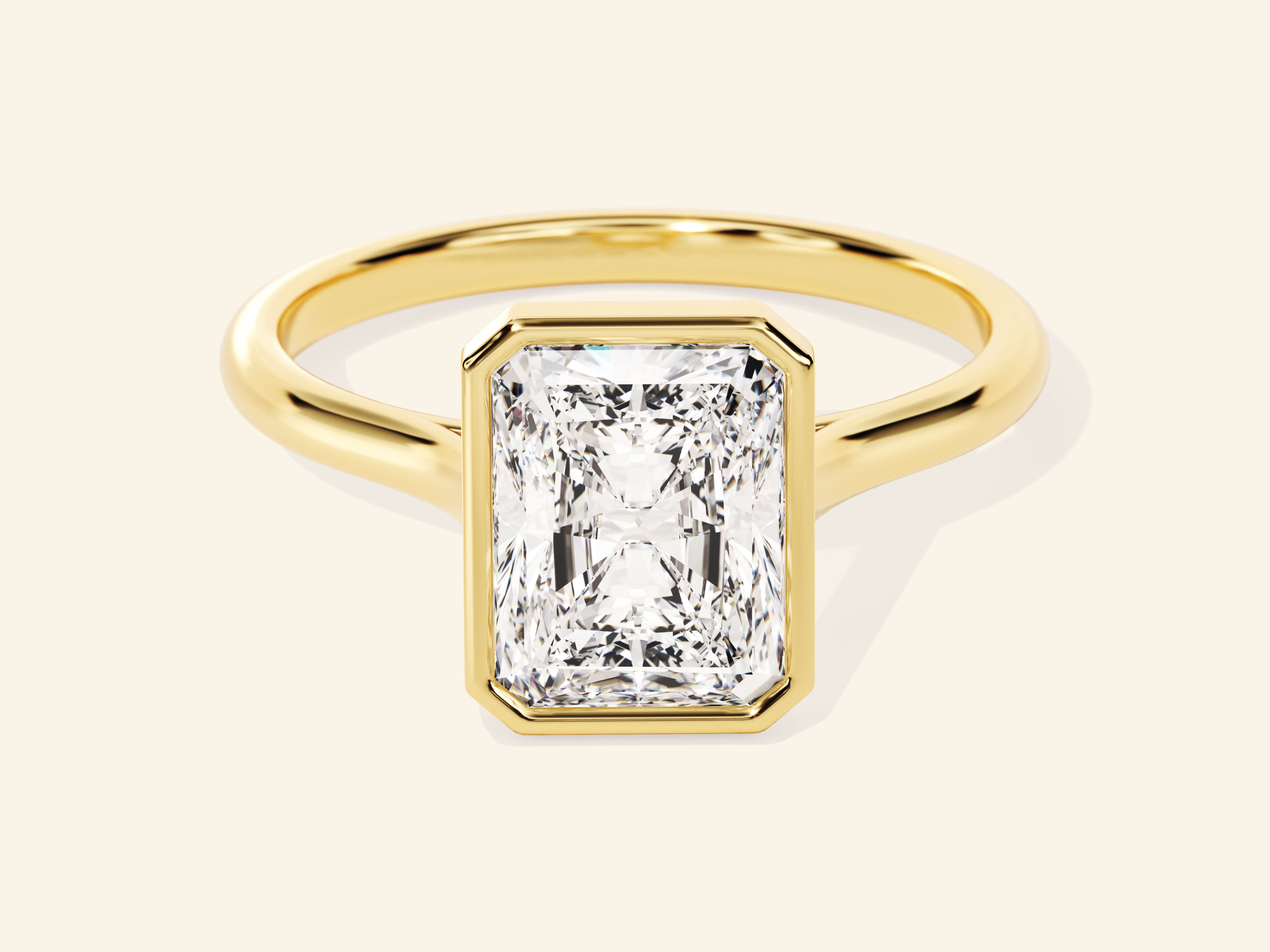 Bezel Radiant Engagement Ring