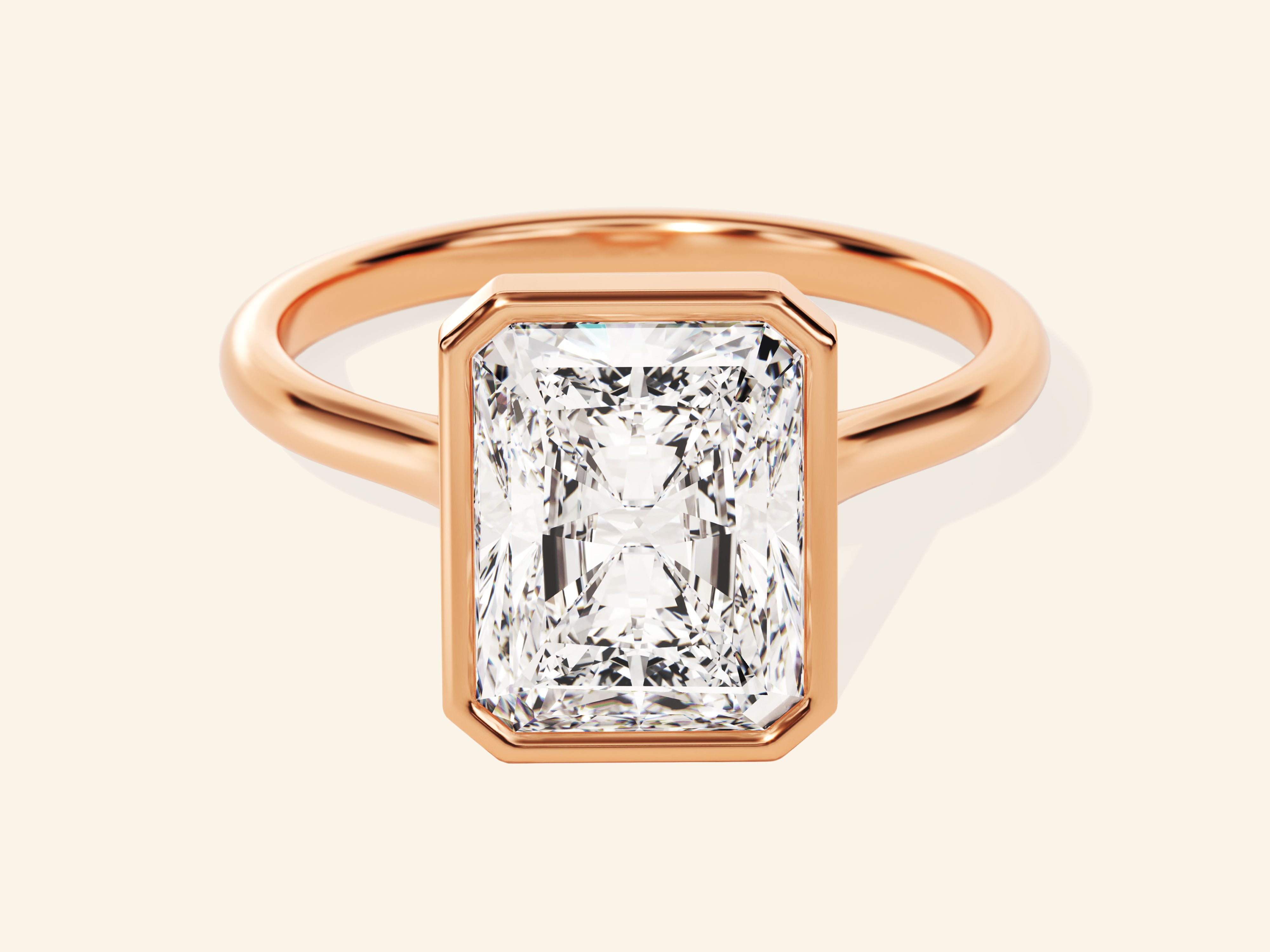 Bezel Radiant Engagement Ring