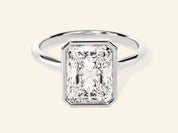 Bezel Radiant Engagement Ring