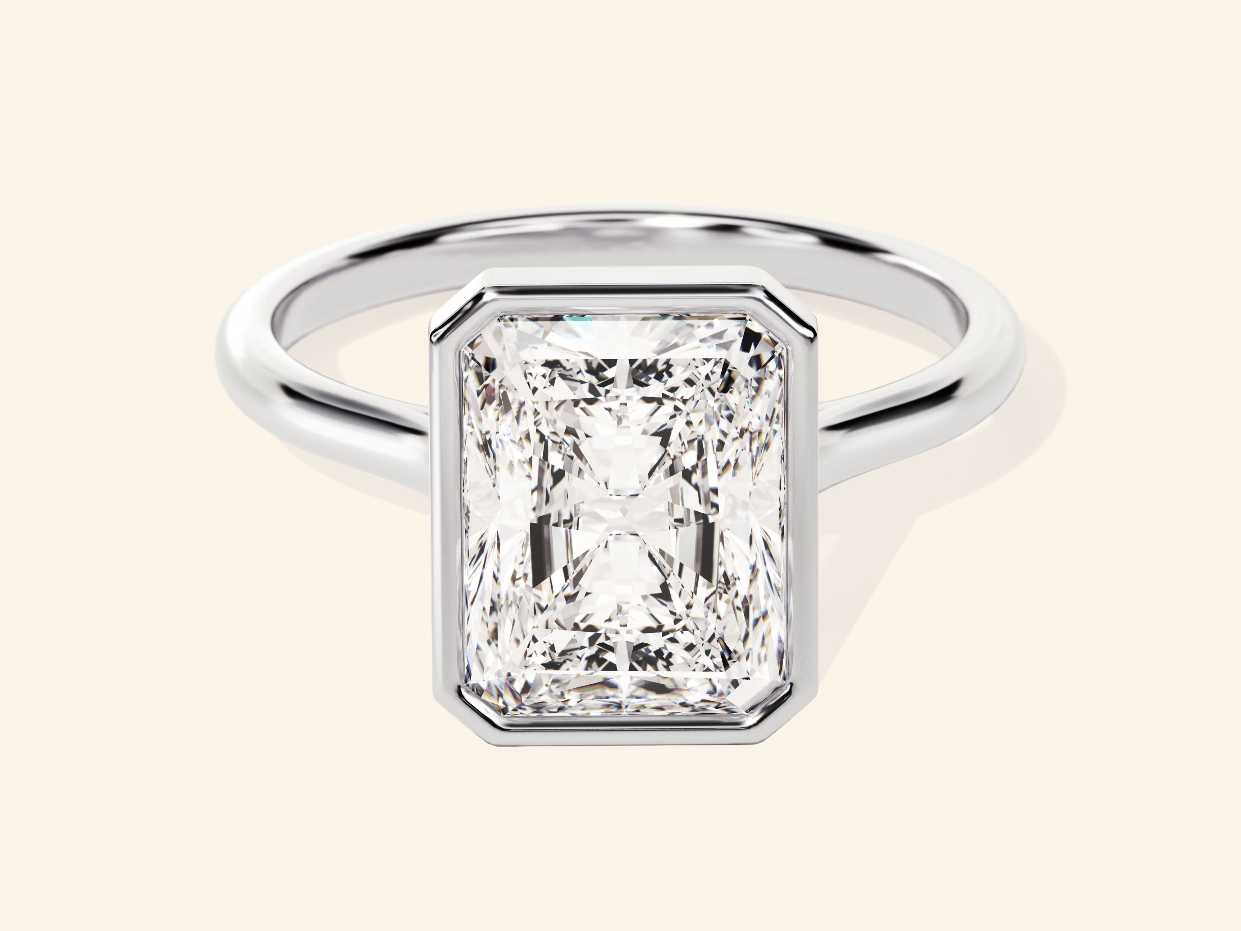 Bezel Radiant Engagement Ring