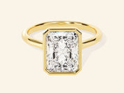 Bezel Radiant Engagement Ring