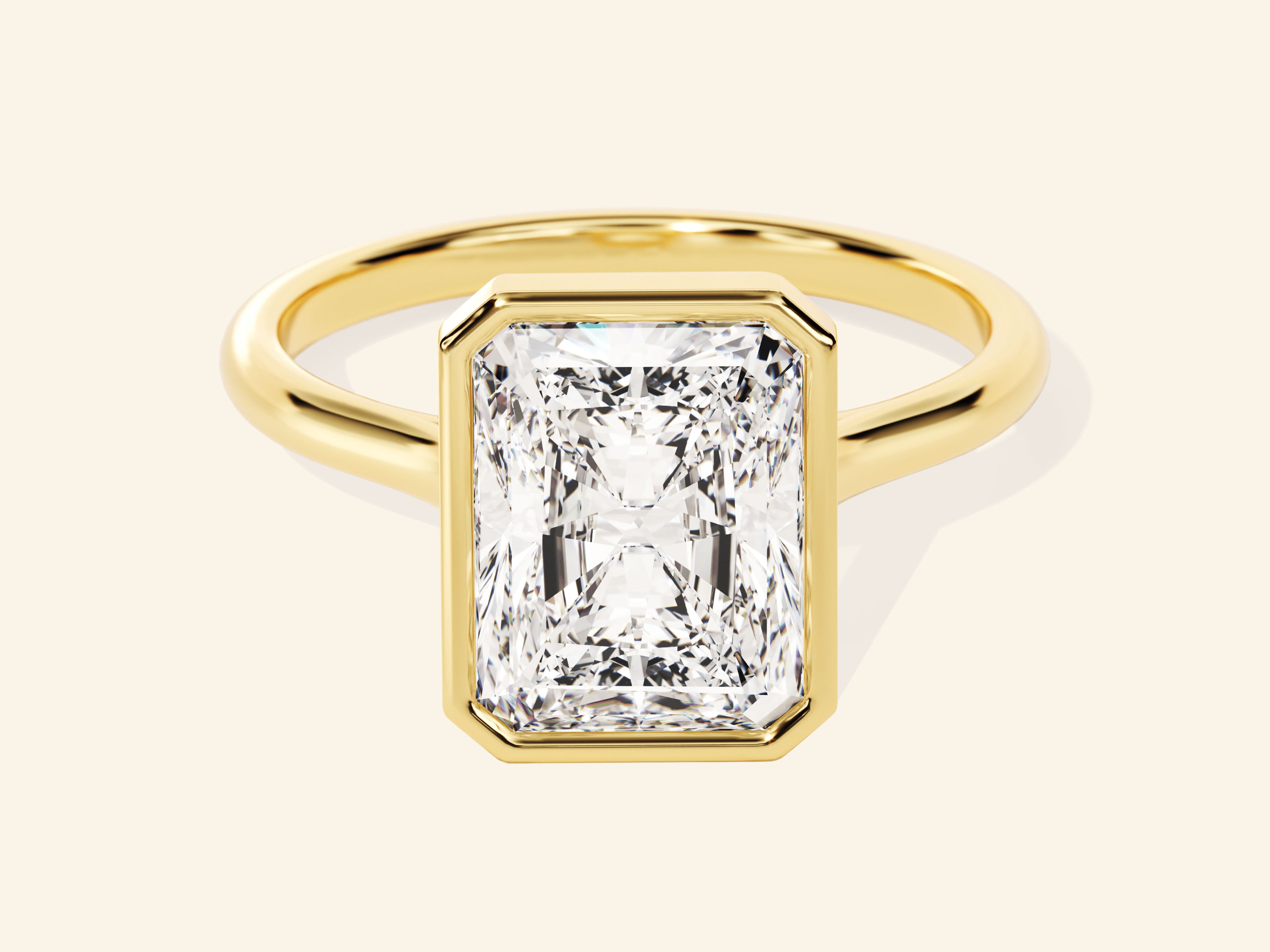 Bezel Radiant Engagement Ring