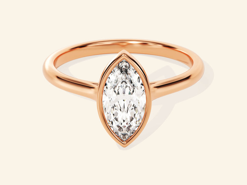 Bezel Marquise Engagement Ring
