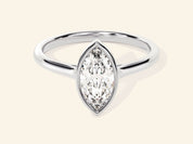 Bezel Marquise Engagement Ring