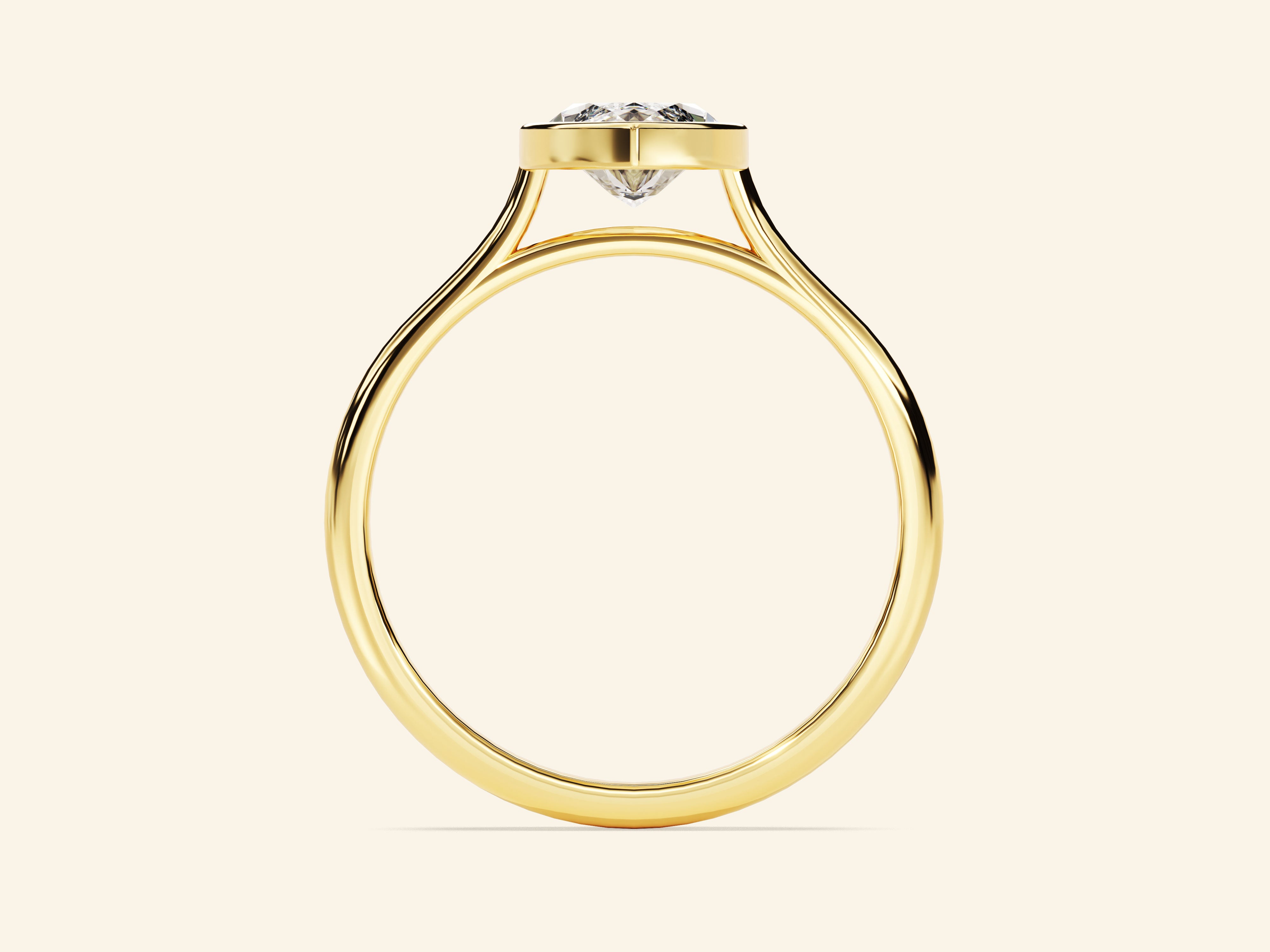 Bezel Marquise Engagement Ring
