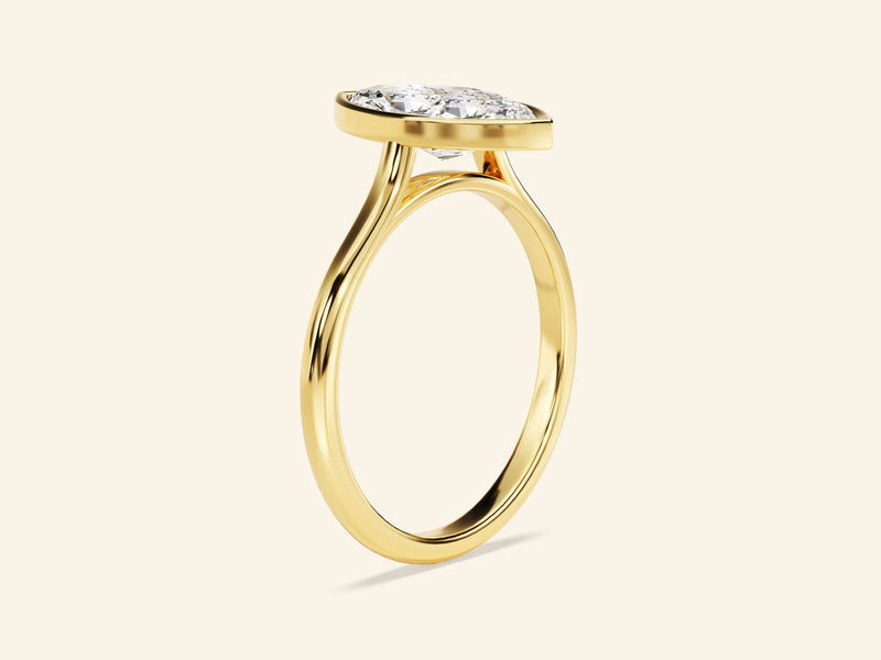 Bezel Marquise Engagement Ring