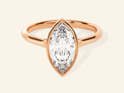 Bezel Marquise Engagement Ring