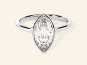 Bezel Marquise Engagement Ring