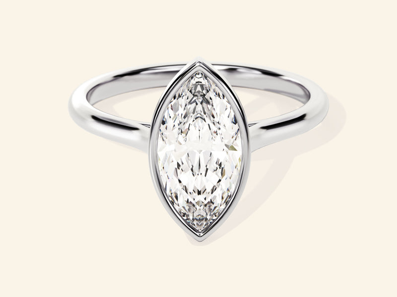 Bezel Marquise Engagement Ring
