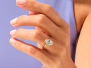 Bezel Marquise Engagement Ring
