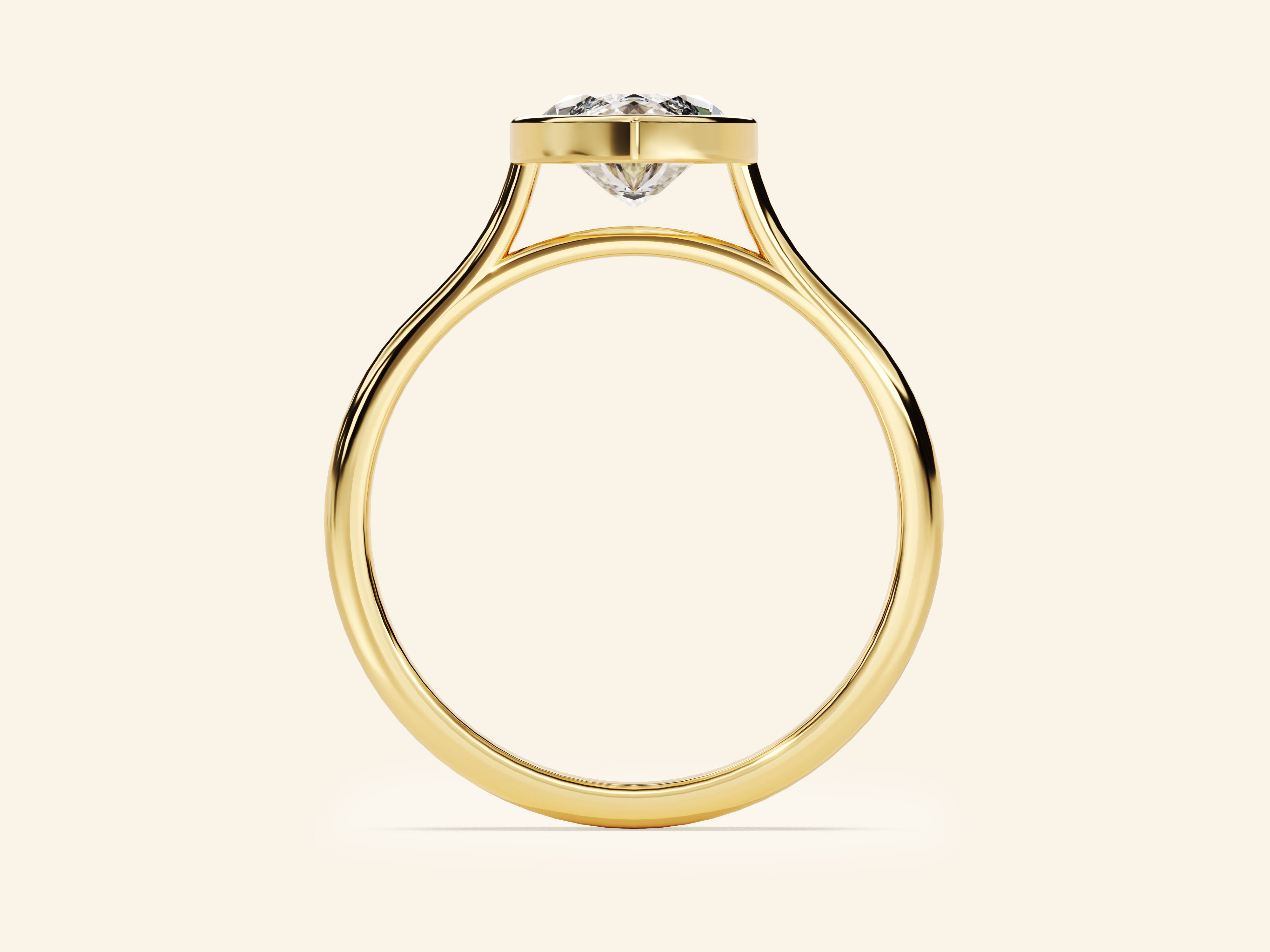 Bezel Marquise Engagement Ring