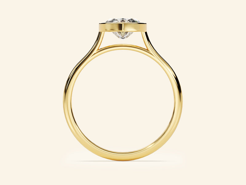 Bezel Marquise Engagement Ring