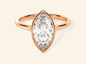 Bezel Marquise Engagement Ring
