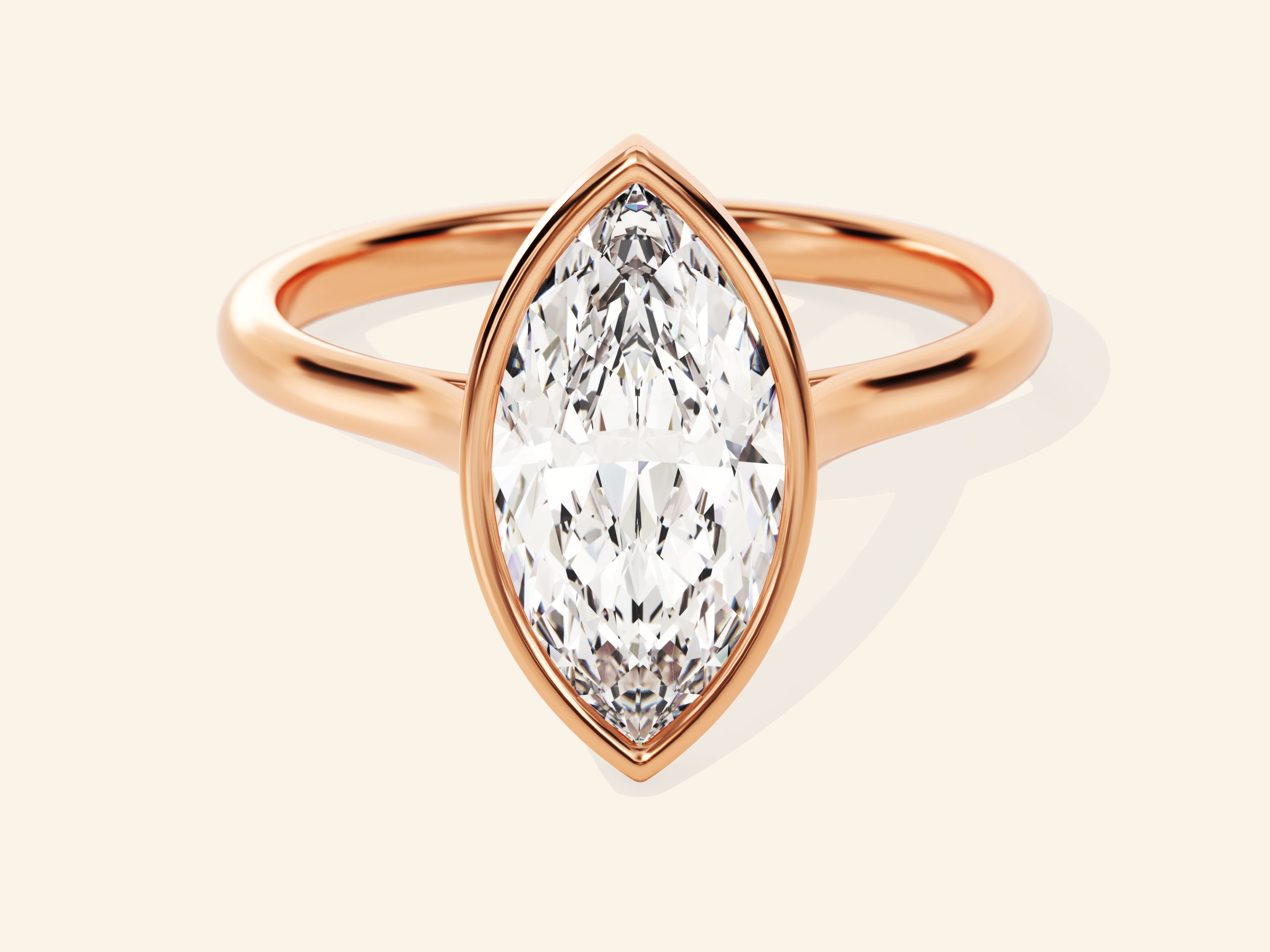 Bezel Marquise Engagement Ring
