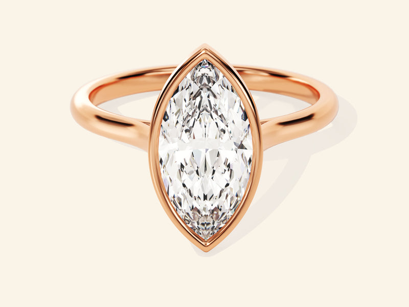 Bezel Marquise Engagement Ring