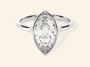 Bezel Marquise Engagement Ring