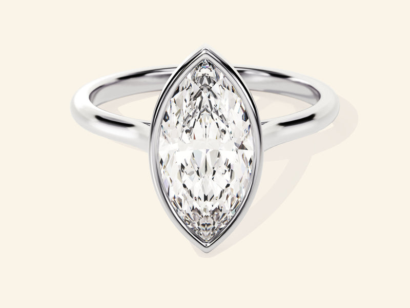 Bezel Marquise Engagement Ring