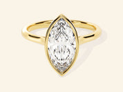 Bezel Marquise Engagement Ring