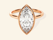 Bezel Marquise Engagement Ring