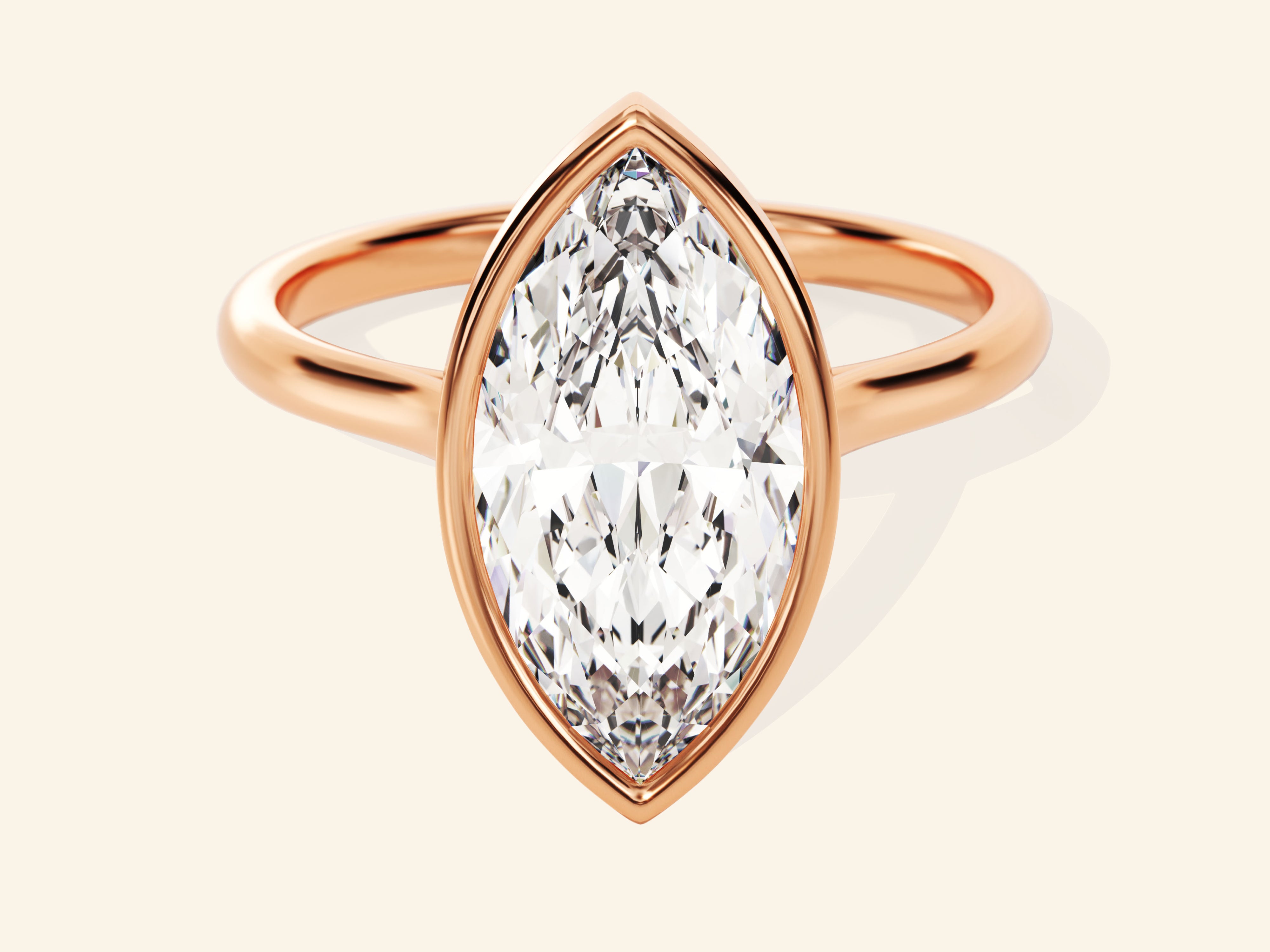 Bezel Marquise Engagement Ring
