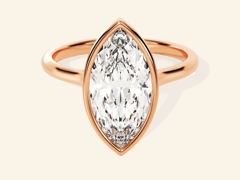 Bezel Marquise Engagement Ring