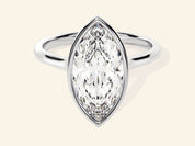 Bezel Marquise Engagement Ring