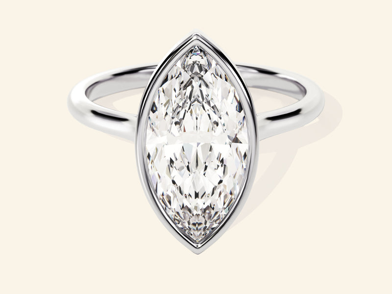 Bezel Marquise Engagement Ring